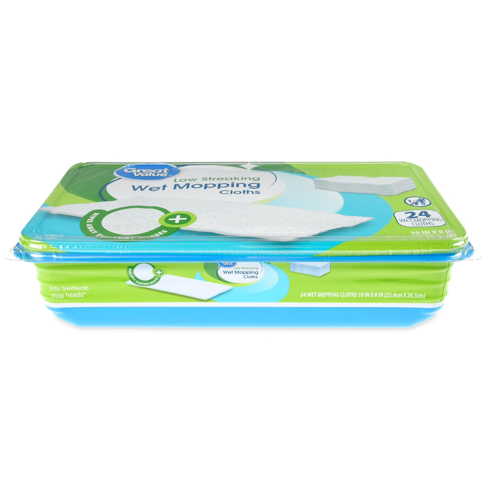 (6 pack) Great Value Low Streaking Wet Mopping Cloths, 24 Count