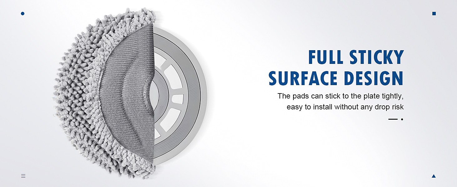 8 Pack Mop Pads for Roborock QV 35A/35S/Qrevo S5V/S Pro/Saros 10R Vacuum | for