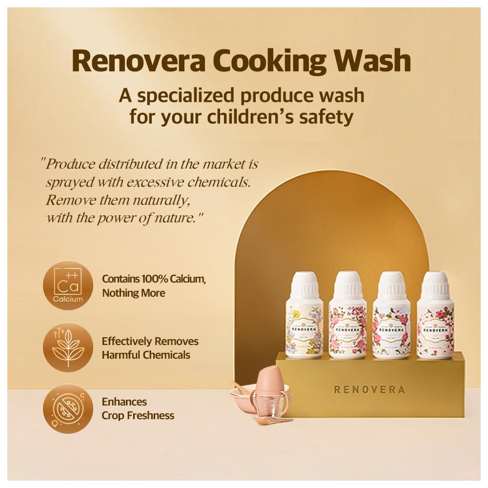 RENOVEA Fruit & Vegetable Wash 150g (5.3oz) Single Ingredient Produce Cleaner