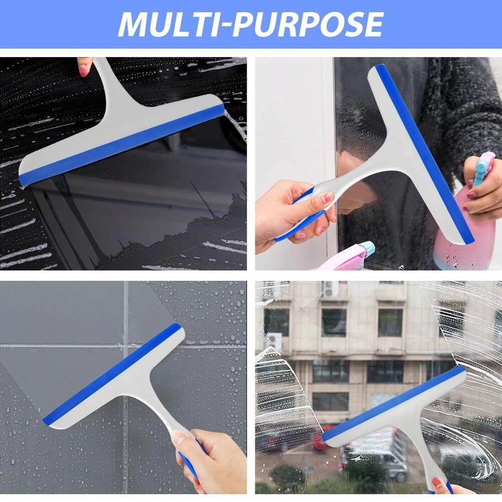 2PCS Squeegee For Shower Mirror Window Door Home Office House Cleaner Car Glass