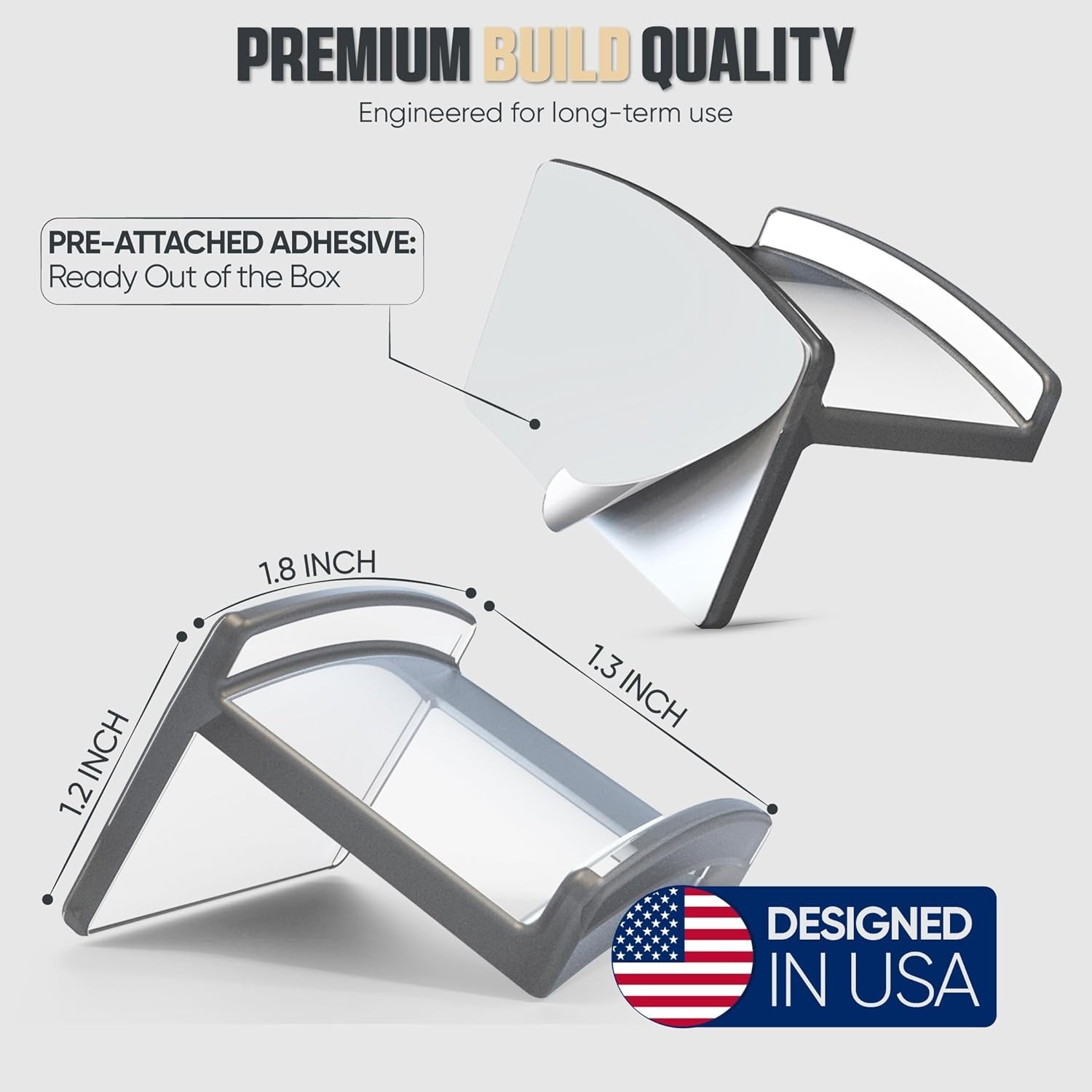 Adhesive Hat Hooks for Wall 8-Pack – Minimalist Hat Rack Design, No Drilling,…
