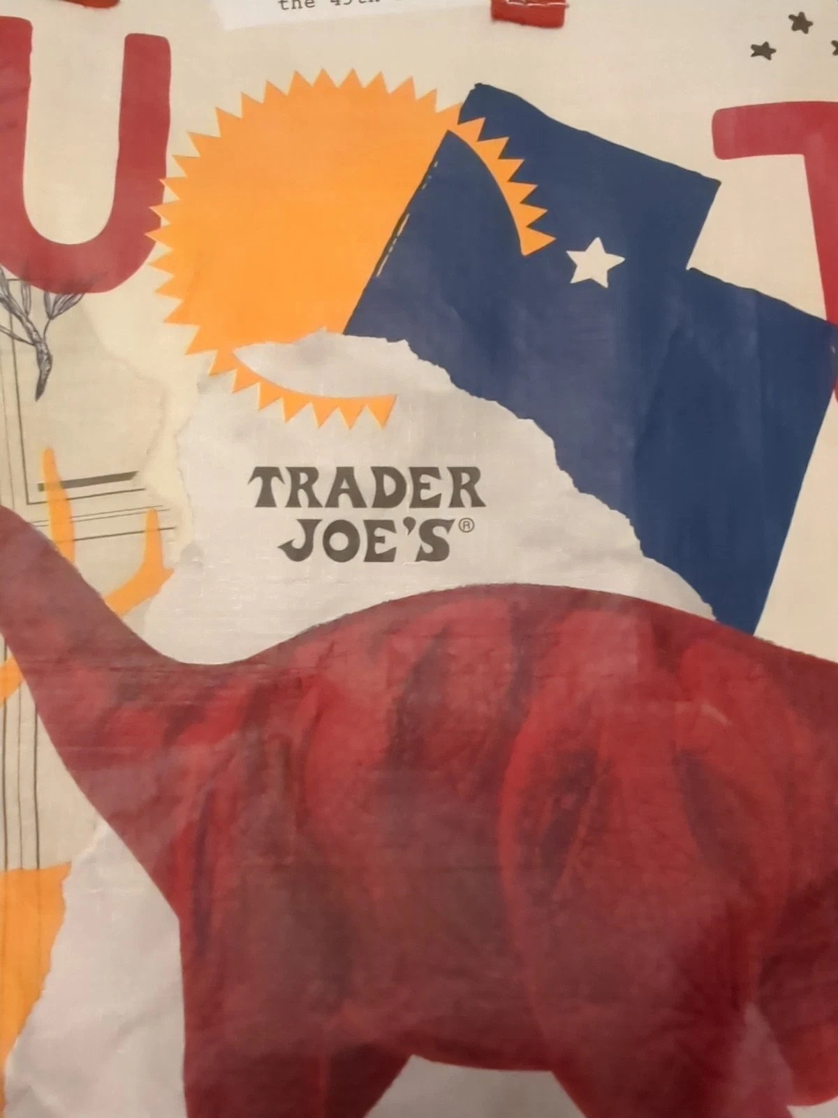 Trader Joe’s Utah Reusable Shopping Bag: Dinosaur, Arches, Bison, Umbrellas