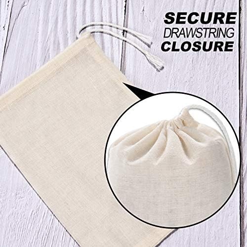 50 Pieces 4 x 6 Inches Muslin Cotton Drawstring Bags Canvas Linen Sachet Bag …