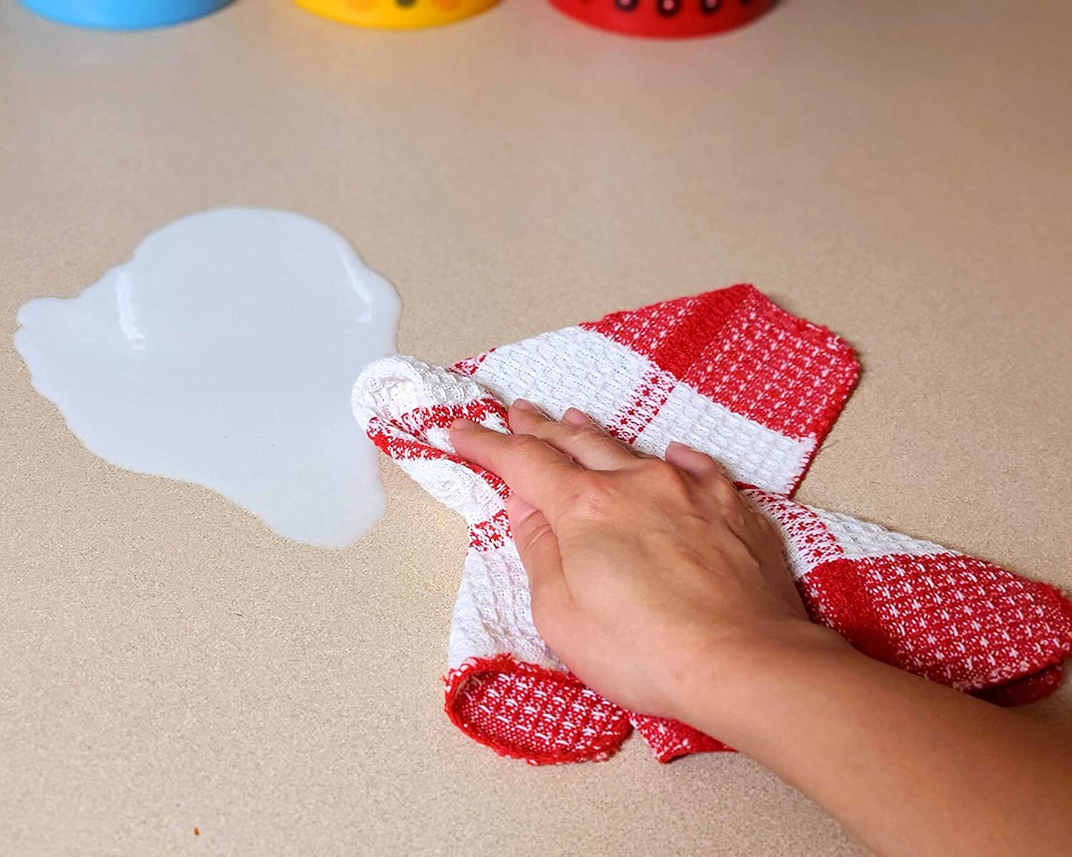 Kitchen Dish Cloths 100% Cotton Super Cleaning Cloth Towel 13×13 Pack Of 12.