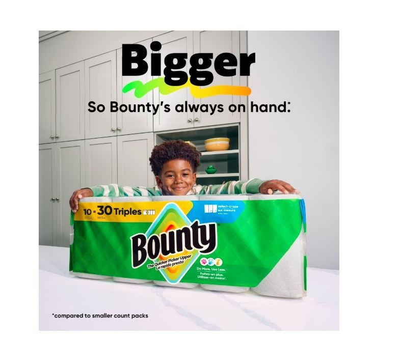 Bounty Select-A-Size Paper Towels, White, 12 Double Rolls = 24 Regular Rolls
