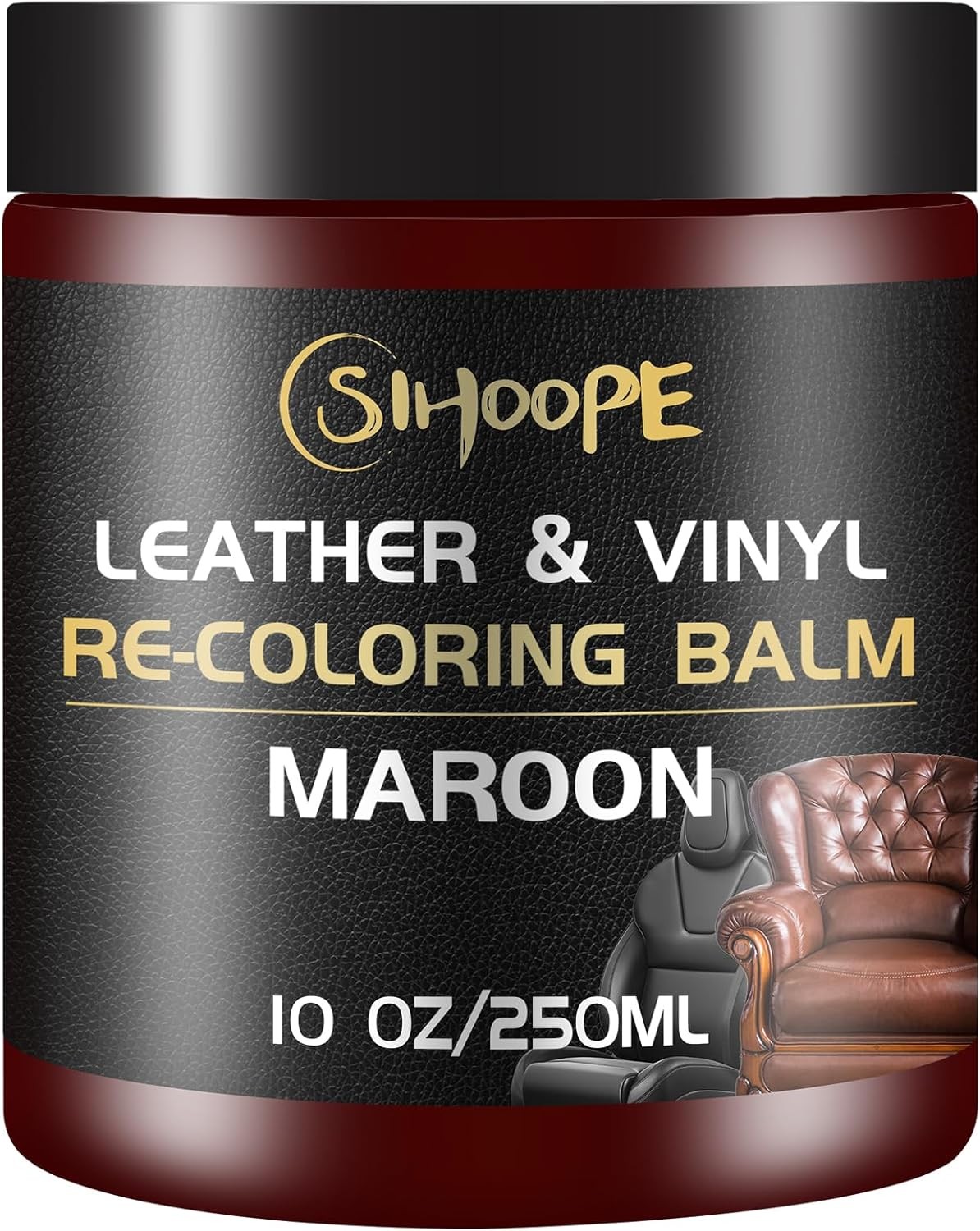 Leather Recoloring Balm, Leather Repair Kit for Furniture, Leath Color: maroon