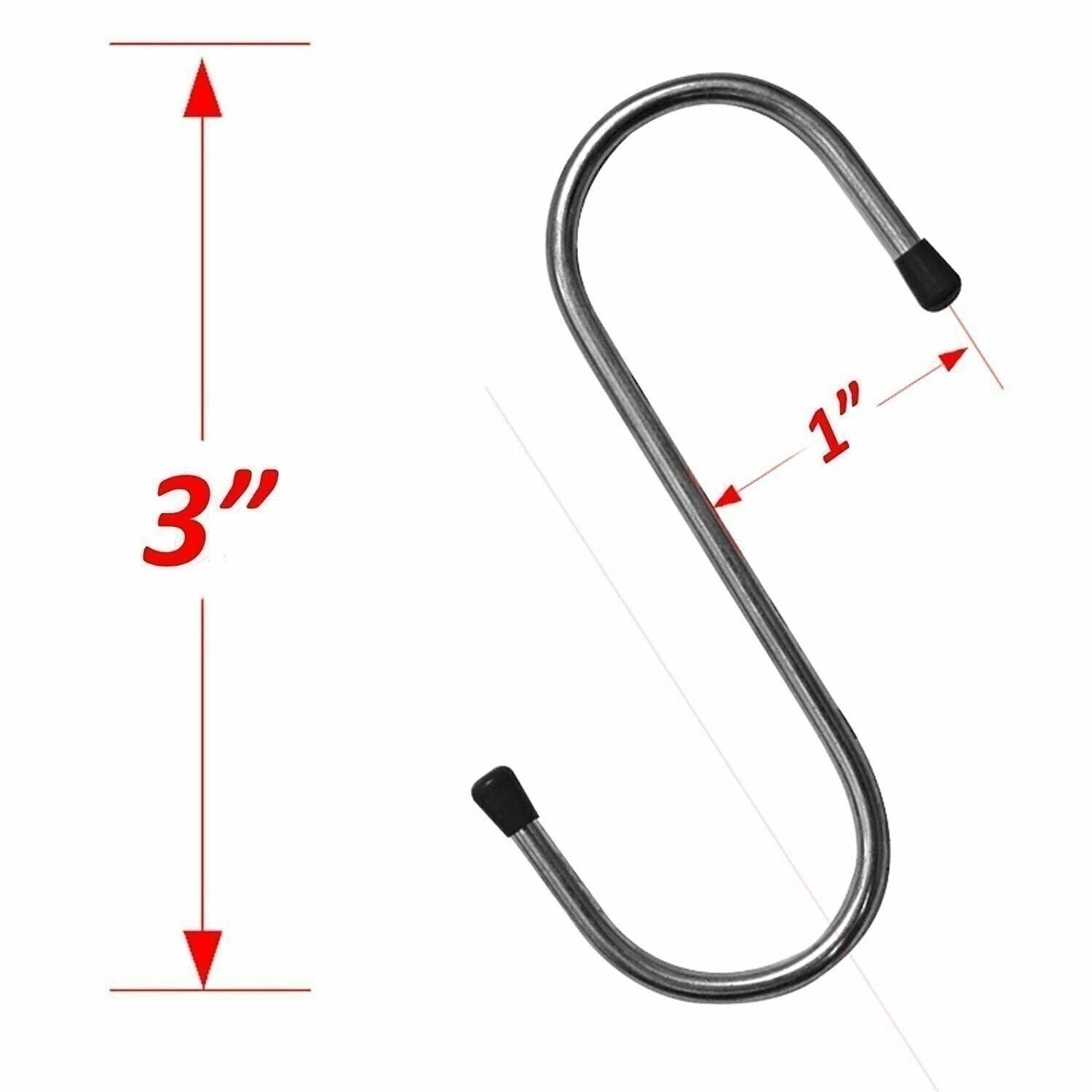 3″ 4″ 5″ inch Zine Plated Metal Steel S Hooks for Kitchen Hanging Hanger Bulk