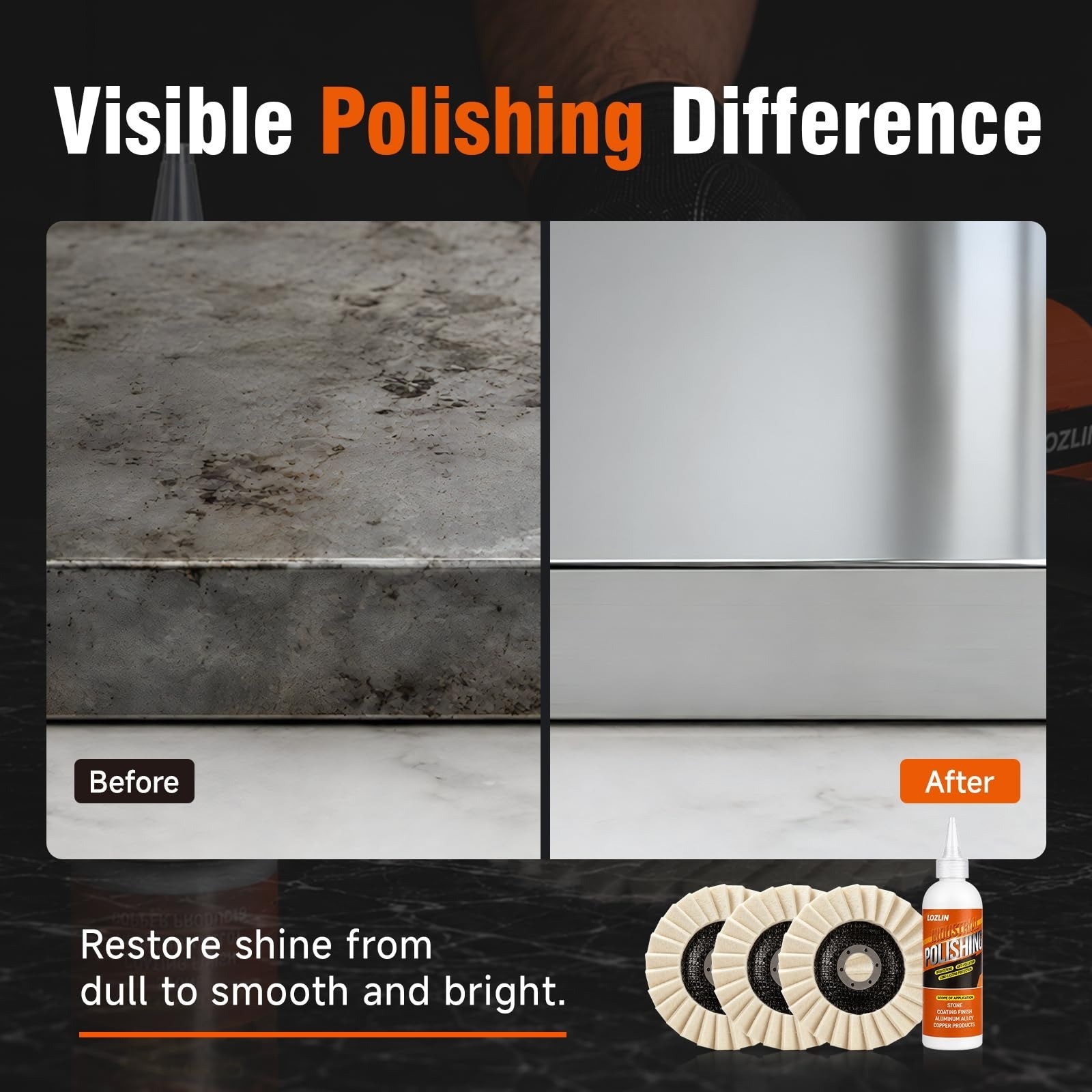 LOZLIN Polishing Paste for Granite Marble Quartz Countertops