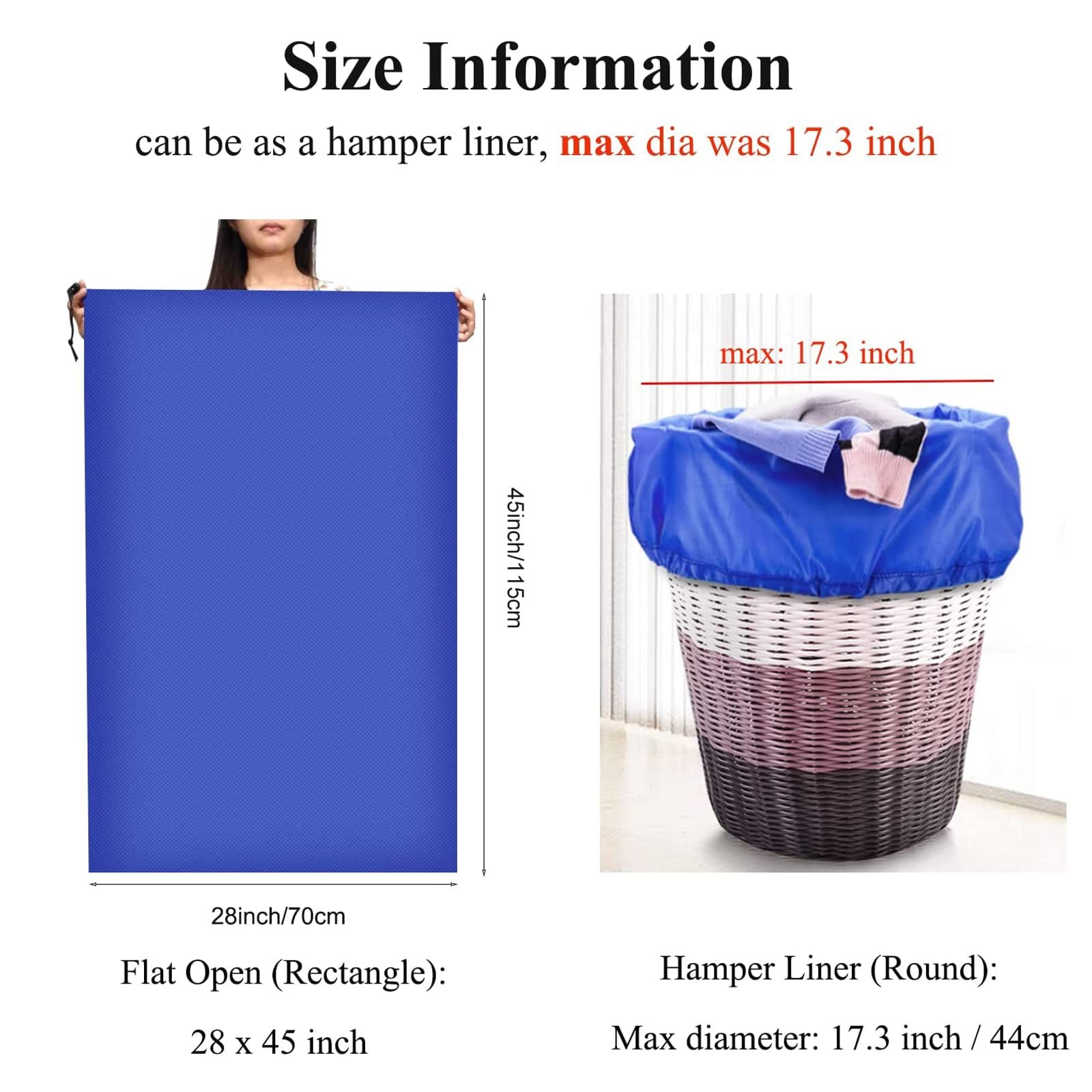 OTraki Heavy Duty Large Laundry Bags 2 Pack 28 x 45 inch XL Drawstring Travel