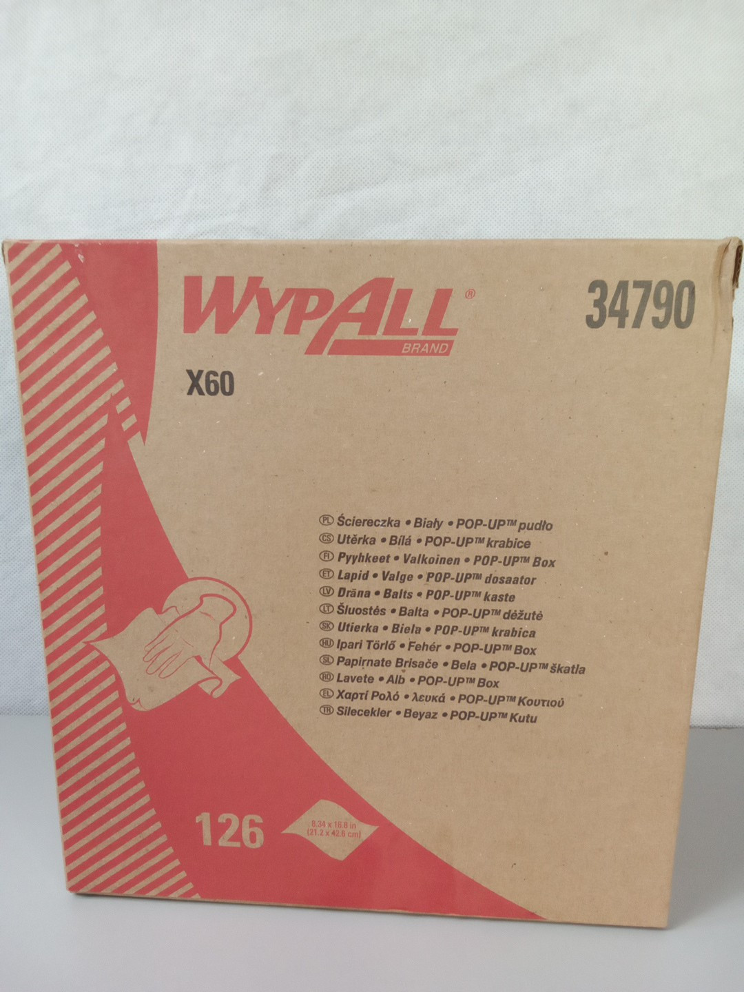 Kimberly-Clark Professional 34790 Wypall X60 Reusable Cloths 34790 Pop-Up White