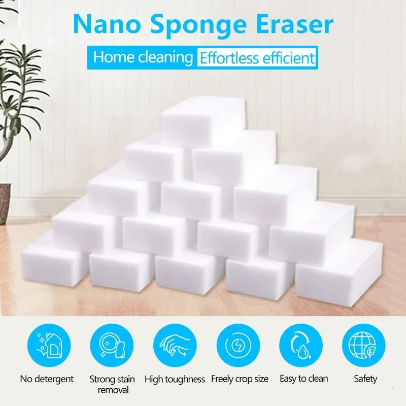 5/100 PCS Sponge Eraser BULK PACK Melamine Cleaning Foam 3/4″ Thick Kitchen Bath