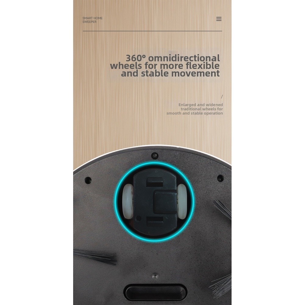 Ultra Thin 5.4cm Robot Vacuum Cleaner Mop Sweeper for Home 18×5.4x18cm