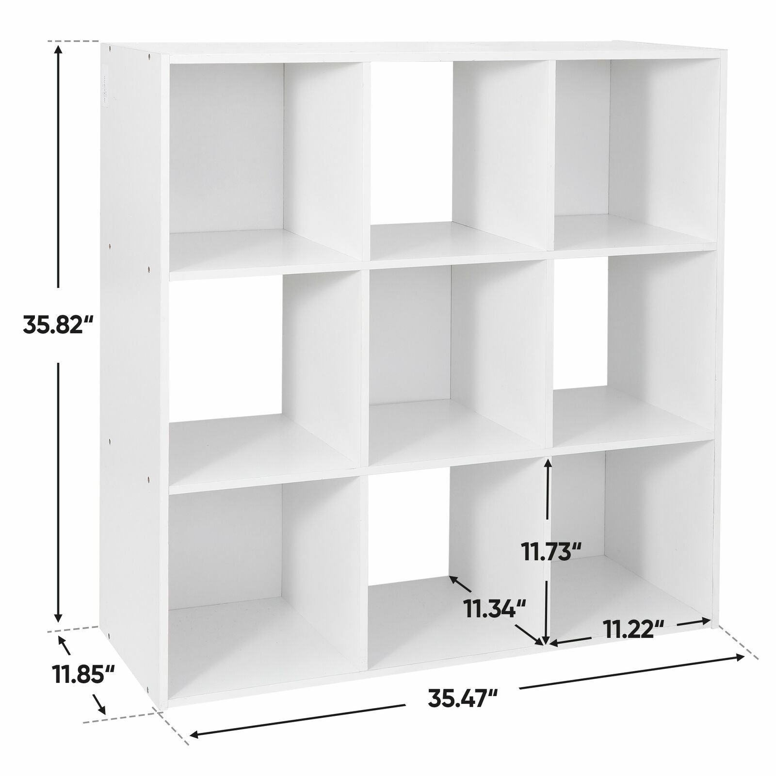 9-Cube Closet Organizer Storage Organizer Bookcase Shelving Room Office White