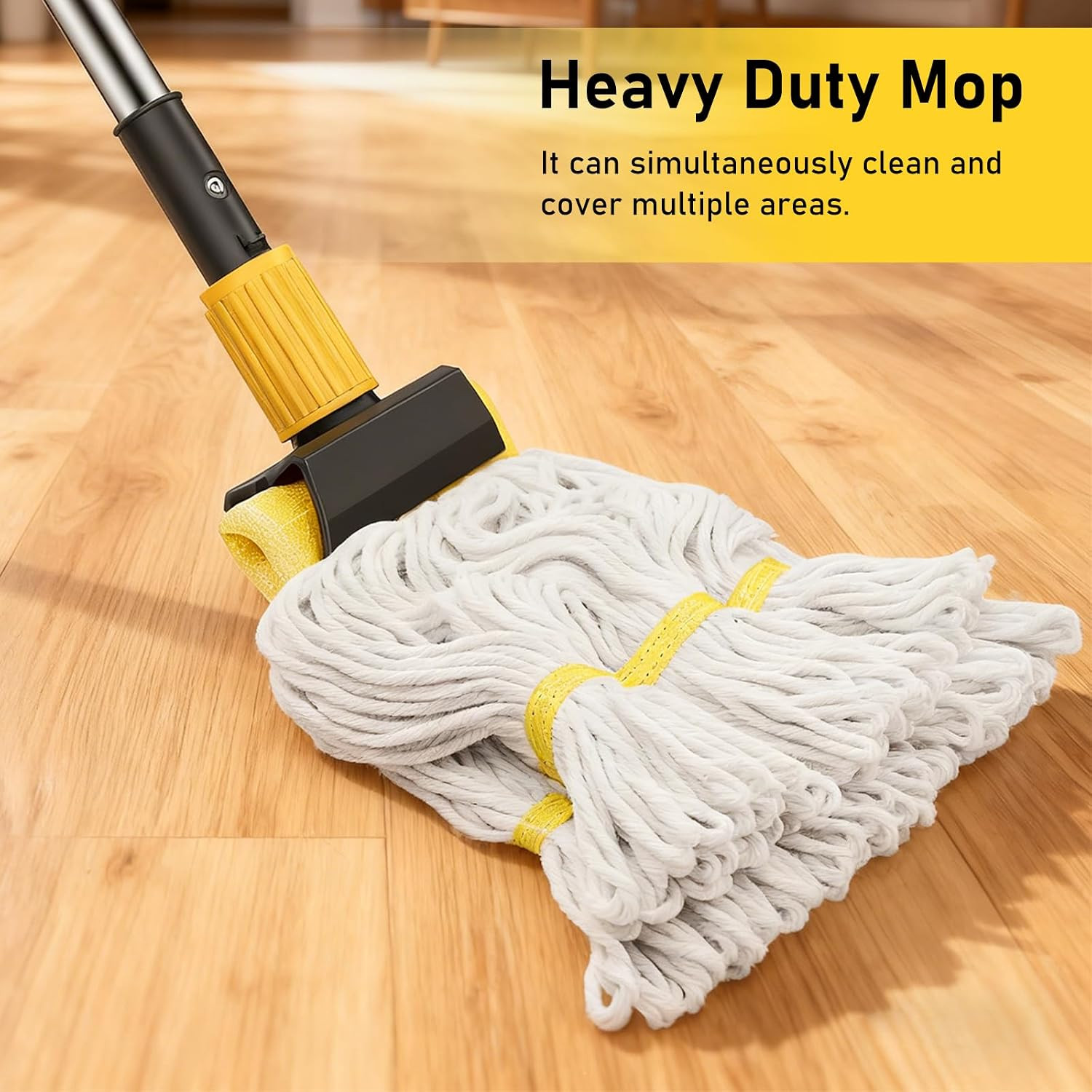 Heavy Duty String Wet Mop for Floor Cleaning, Commercial Industrial Cotton Mops
