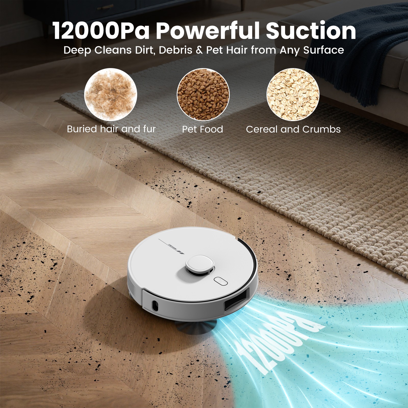 Refurbished AIRROBO T30 LiDAR Robot Vacuum and Mop Cleaner Self Emptying 12000Pa