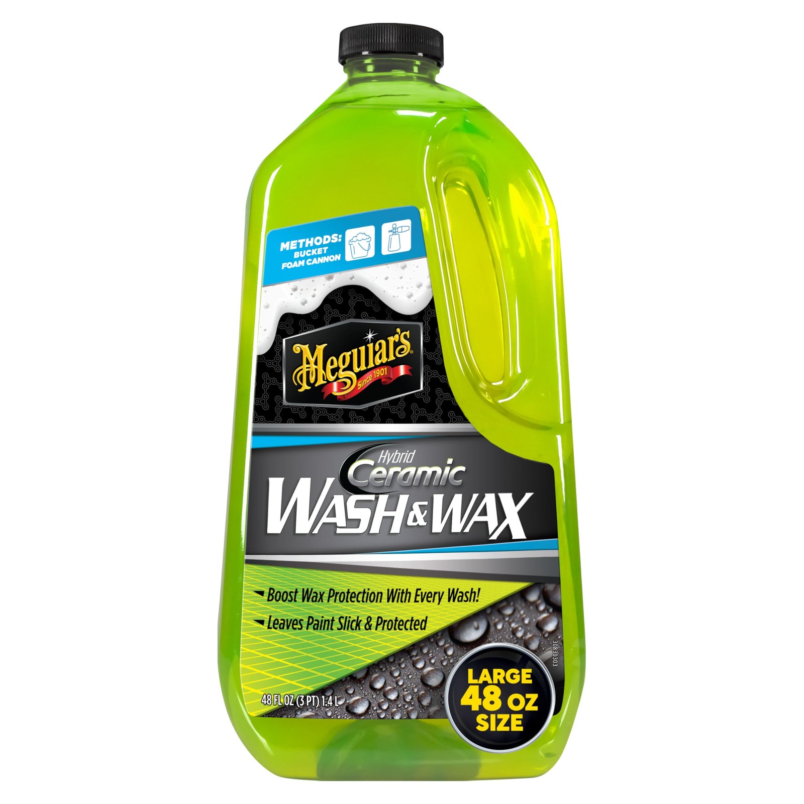 Meguiar’s Hybrid Ceramic Wash & Wax – Sophisticated Car Wash Gently Cleans 48oz