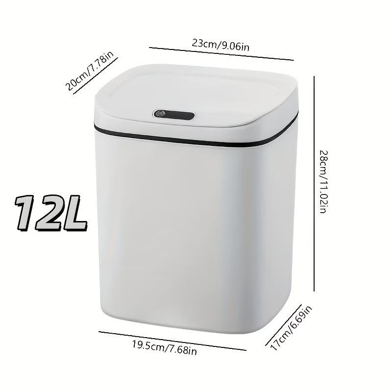 3.17Gallon Kitchen Trash Can Automatic Touch Free Garbage Can with Lid