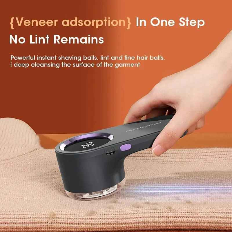 Lint Remover for Clothing LED Digital Electric Pellet Fluff Remover USB Recharge