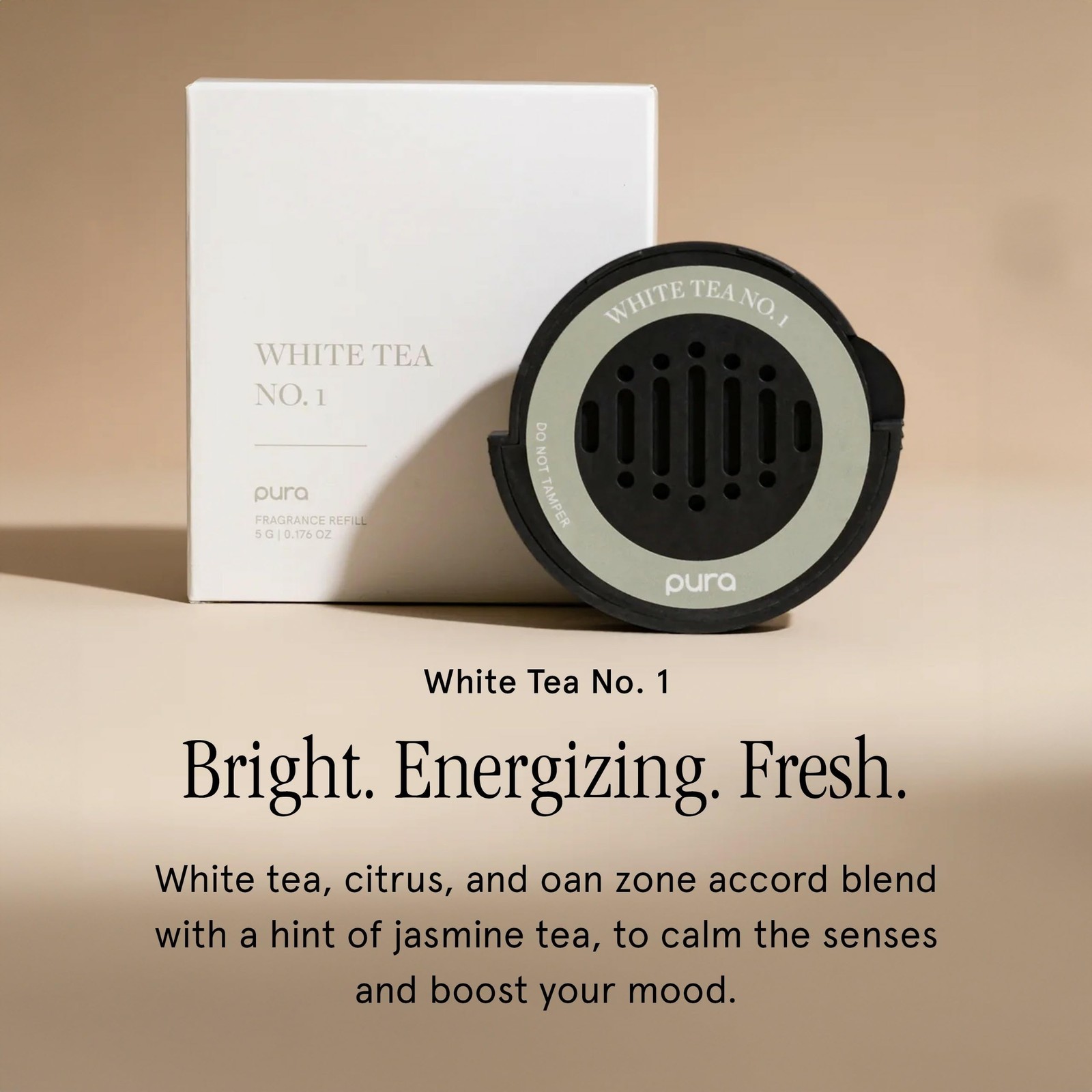 Pura Car Diffuser Refill White Tea No. 1 Long-Lasting 30-Day Fragrance