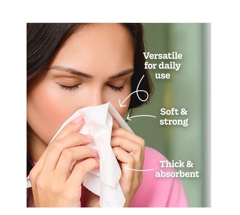 Kleenex Trusted Care Facial Tissues, 8 Flat Boxes, 200 Tissues per Box, 2-Ply