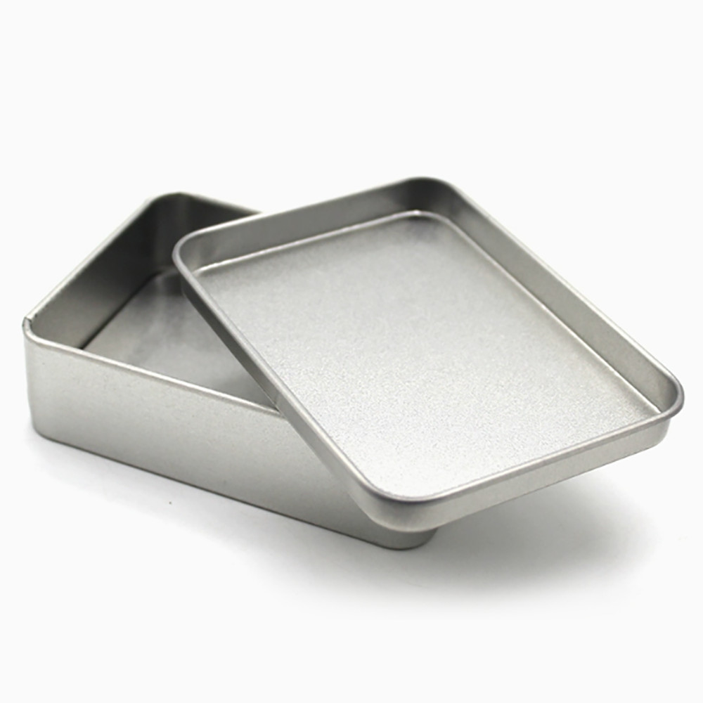 Boxes Iron Small Metal Storage Box Silver Jewelry Keys Coins Metal 9×6.5×2.5cm