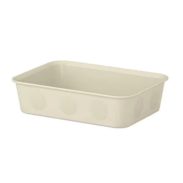 Brand New: 1 container Organizer / Drawer , plastic/beige, 6×7 ¾x2 ” with TAGs