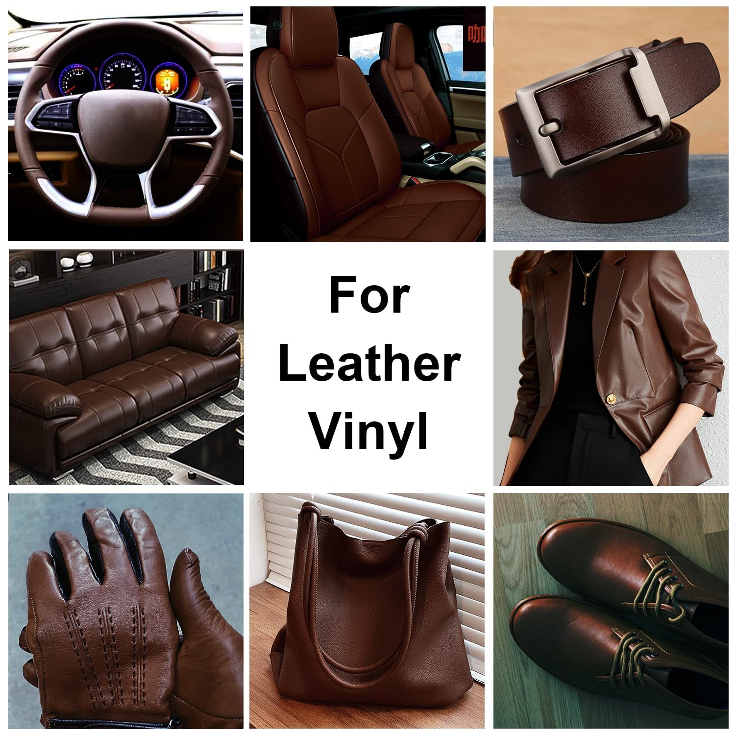 Dark Brown Leather Recoloring Balm, Leather Repair Kit for Furniture, Leather…