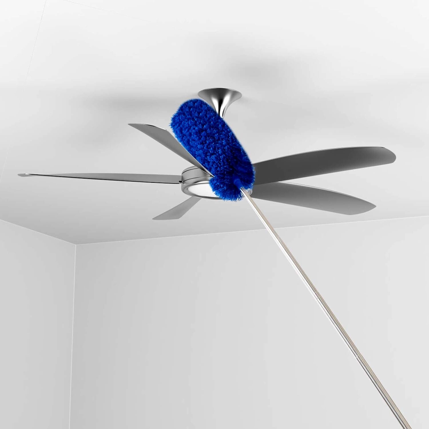 Microfiber Ceiling Fan Duster/Cobweb Cleaner Brush Kit Telescopic Extension Pole