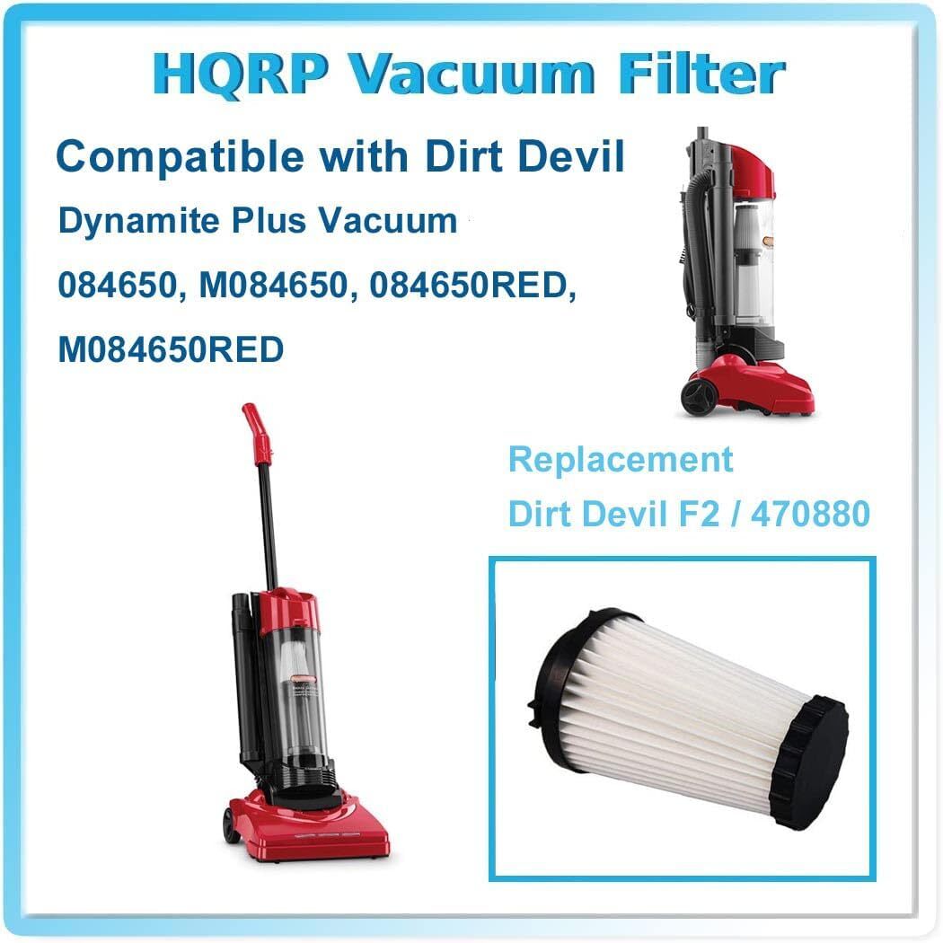 HQRP Washable & Reusable Hepa Filter for Dirt Devil Vac F2 / 470880 Replacement
