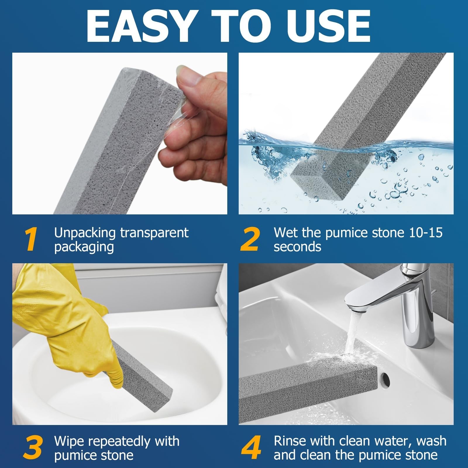 25 Pack Pumice Stones for Cleaning Pools, Ovens, Grills & Sinks – Heavy Duty Scr