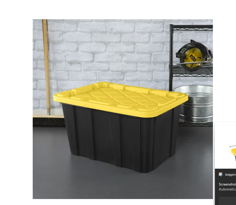 6 PACK Sterilite Large Storage Bin, 27 Gallon Durable Plastic Storage Tote