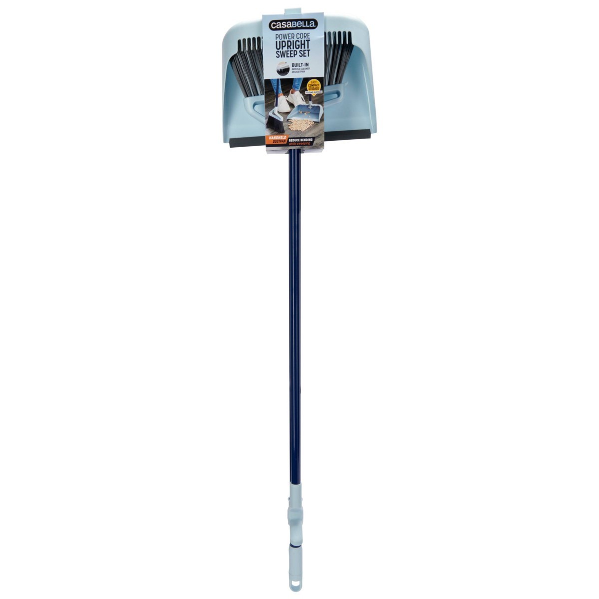 Upright Sweep 41″ Broom Set: Multipurpose, Multi-Surface Floor Cleaning Tool
