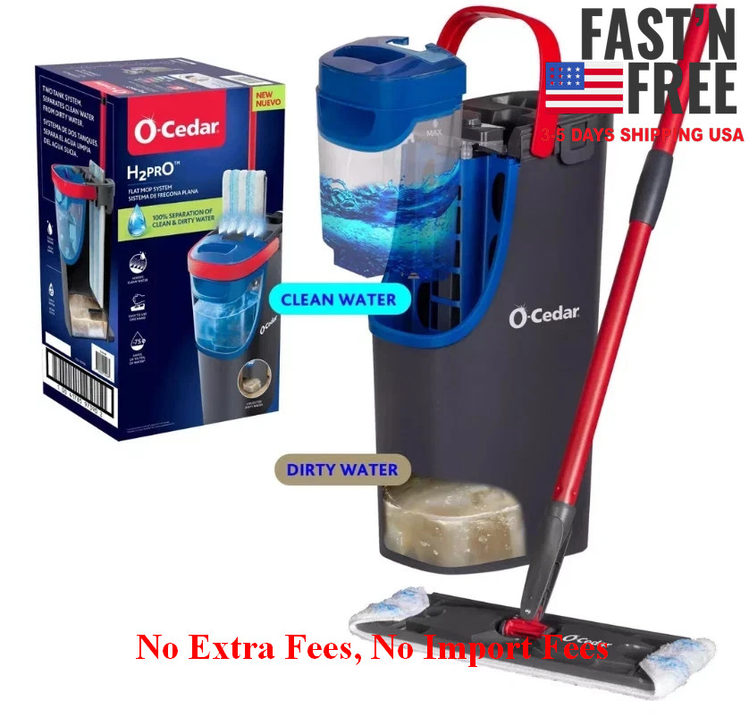 [HOT SALE] O-Cedar H2prO Microfiber Flat Mop System NEW USA WAREHOUSE