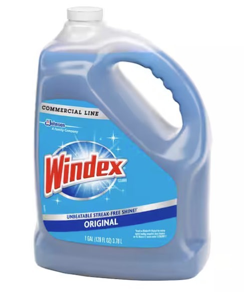 Windex Original Commercial Glass Cleaner Refill 128 oz Streak-Free Ready to Use