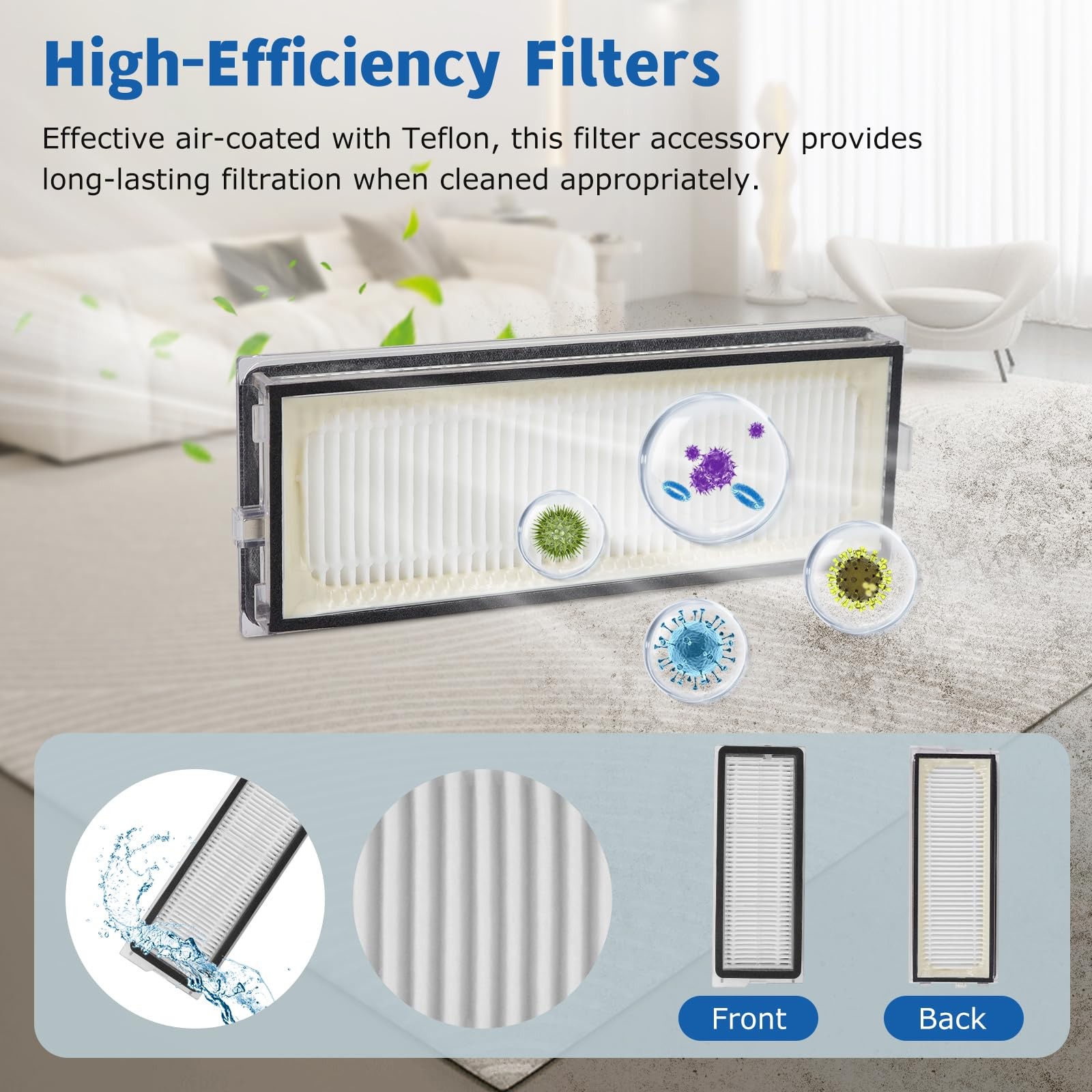 Accessories Replacement Kit for Roborock Qrevo Serie – QV 35A/QV 35S, Qrevo S…