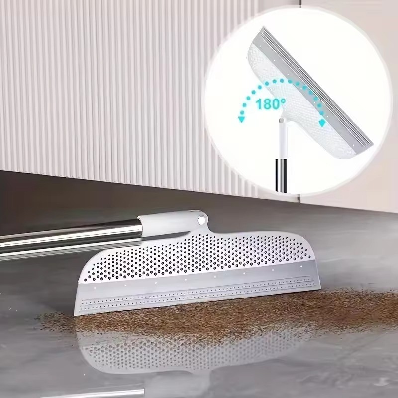 Silicone Broom Floor Cleaning Squeegee Pet Hair Dust Brooms Bathroom Floor