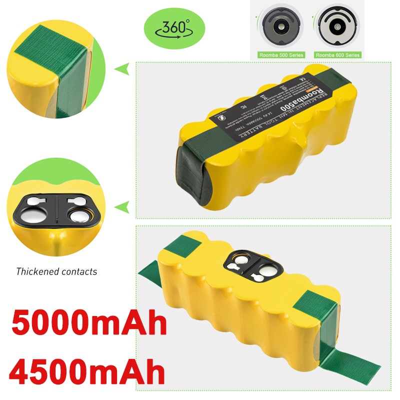 5.0Ah Battery For iRobot Roomba 500 600 700 800 595 620 630 650 660 790 880 US