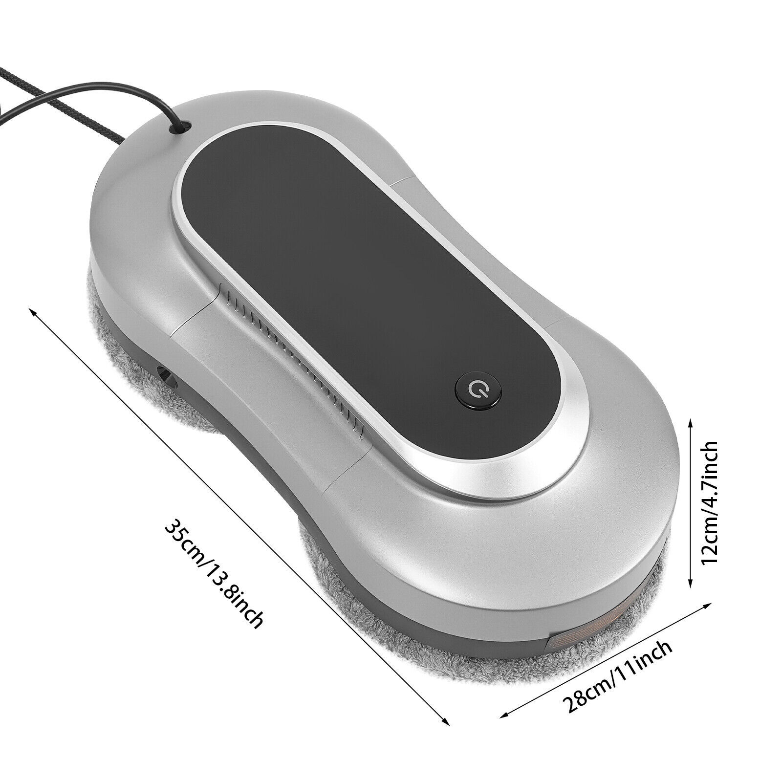 80W Bilateral Ultrasonic Nozzles Remote Silver-gray Smart Window Cleaning Robot