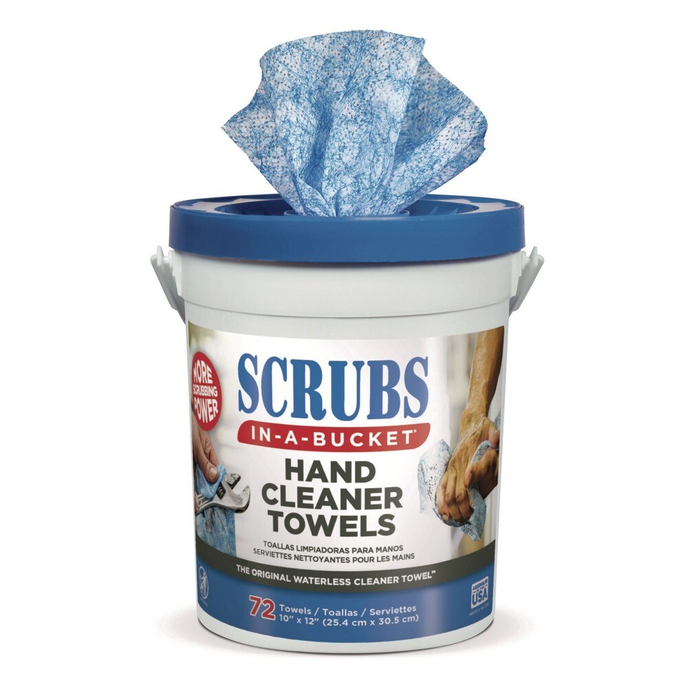 SCRUBS 42272EA 10″ x 12″ Hand Cleaner Towel Cloth – Citrus, Blue/White New