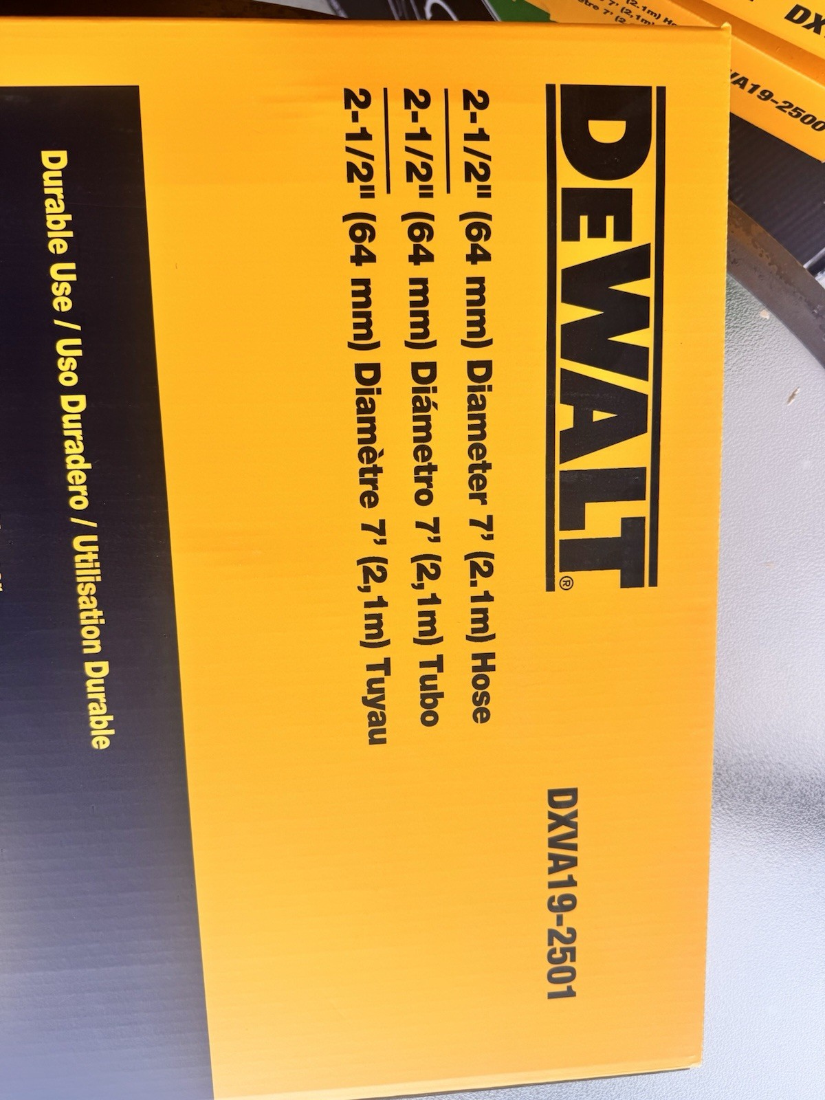 DEWALT DXVA19-2501 2-1/2 in x 7 ft Vacuum Hose for 10-16 Gal Vac