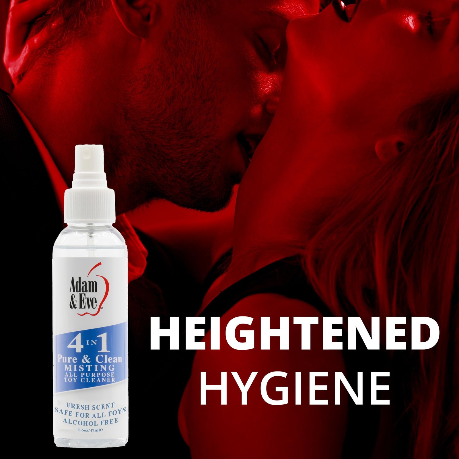 Adam & Eve 4-in-1 Pure & Clean Toy Cleaner, Fast-Acting Spray, Fresh Scent