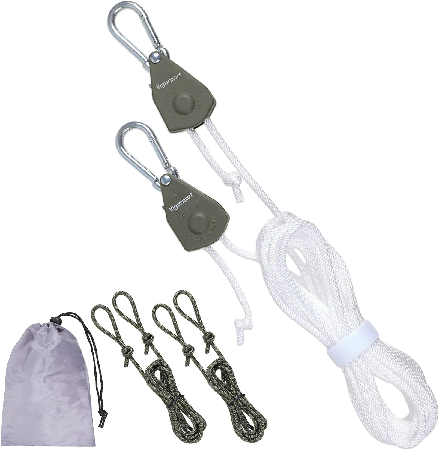 Tendedero de retractil viaje portatil cuerda polea mosqueton camping 19Ft