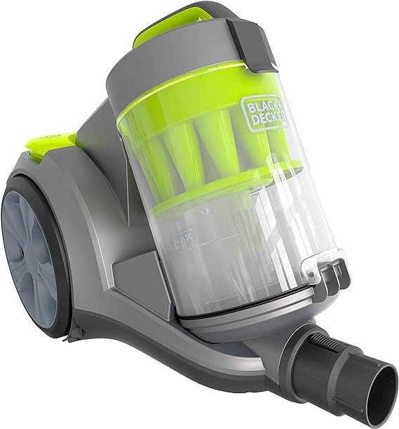 BLACK+DECKER Bagless Canister Multi-Cyclonic Vacuum BDXCAV217G – Gray/Green
