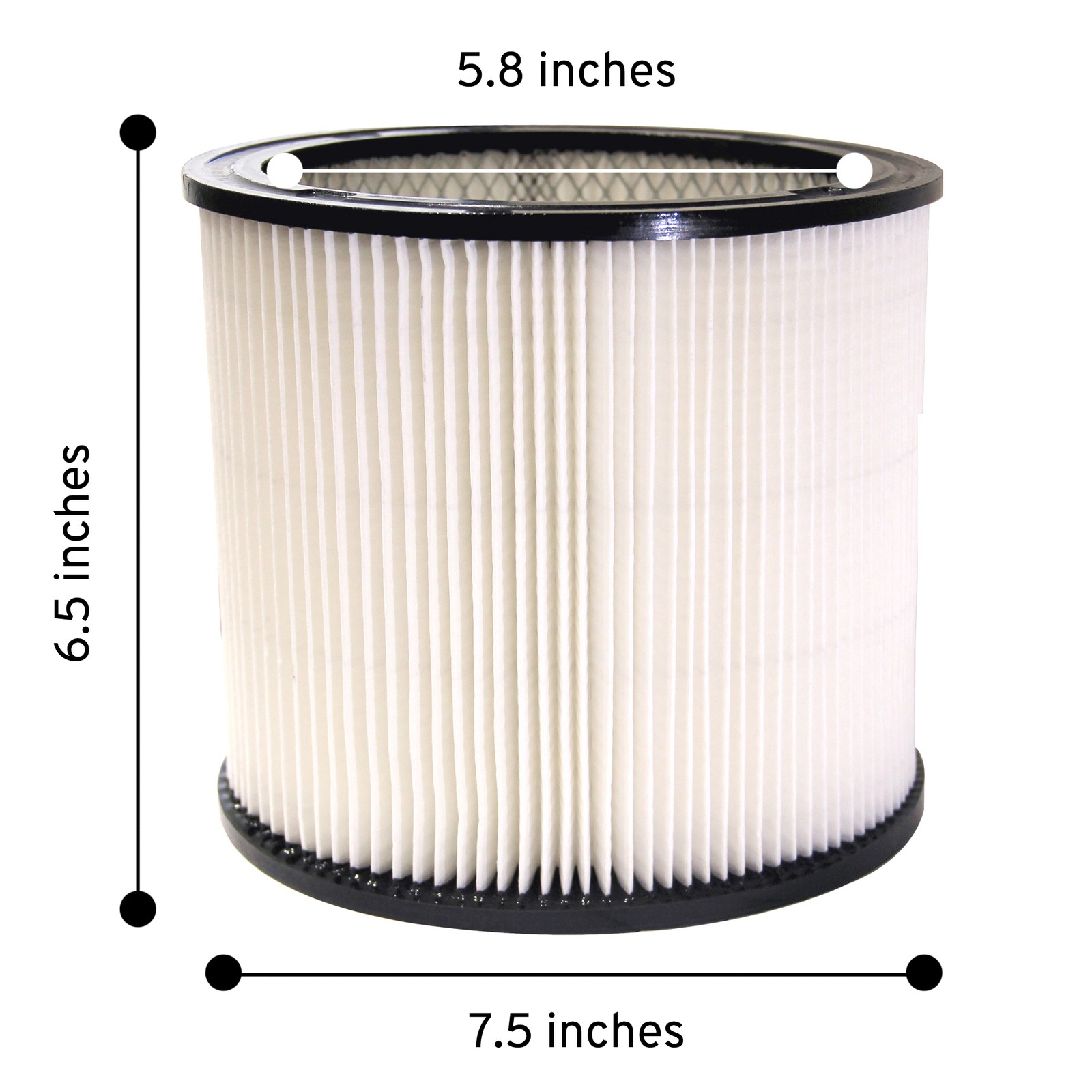 MaximalPower Replacement Filter for Shop-Vac 90350 90304 90333 w/ Dusting Brush