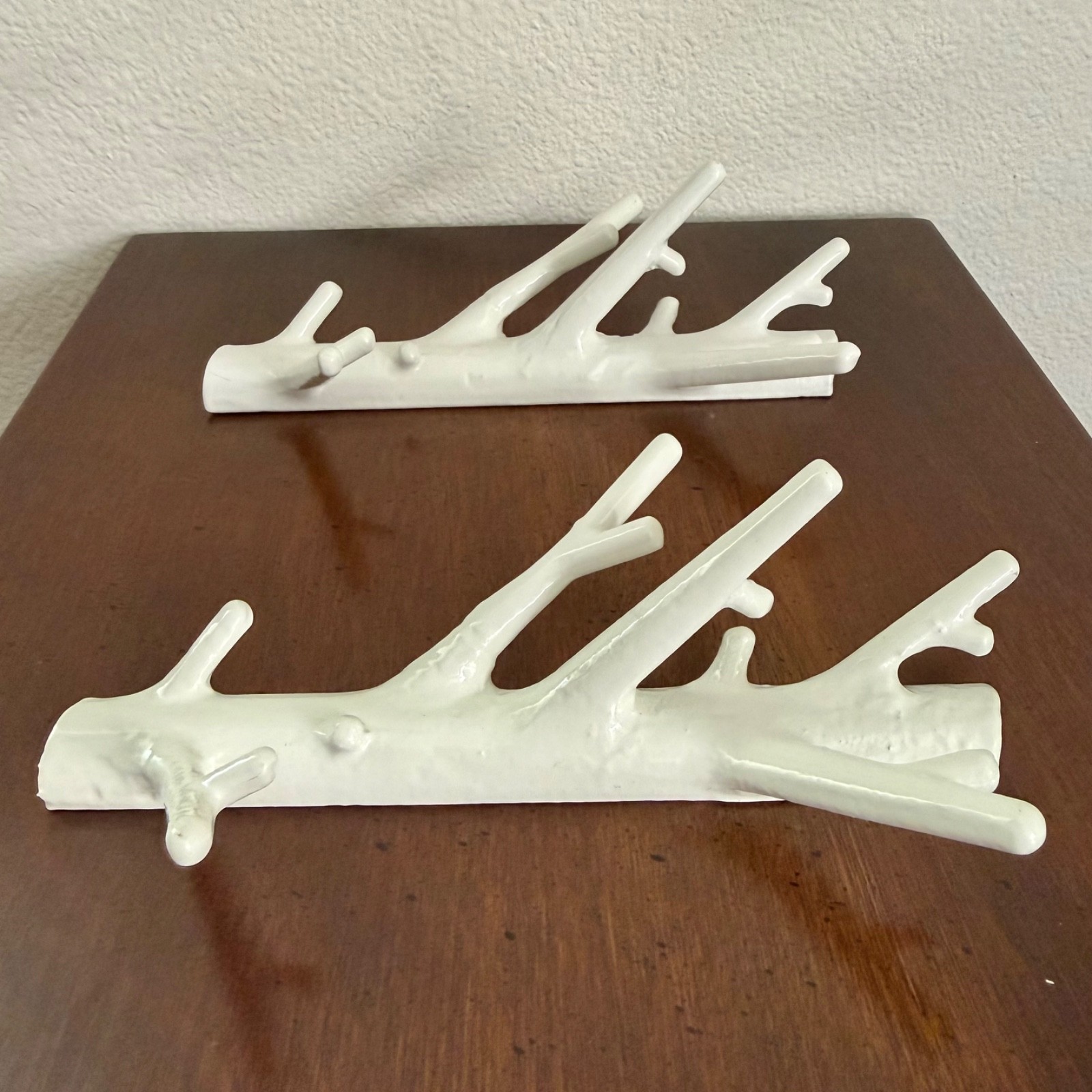 Bosign Branch™ Hook M White Solid Cast Iron Wall Hooks Modern Decor 6.5 Inches