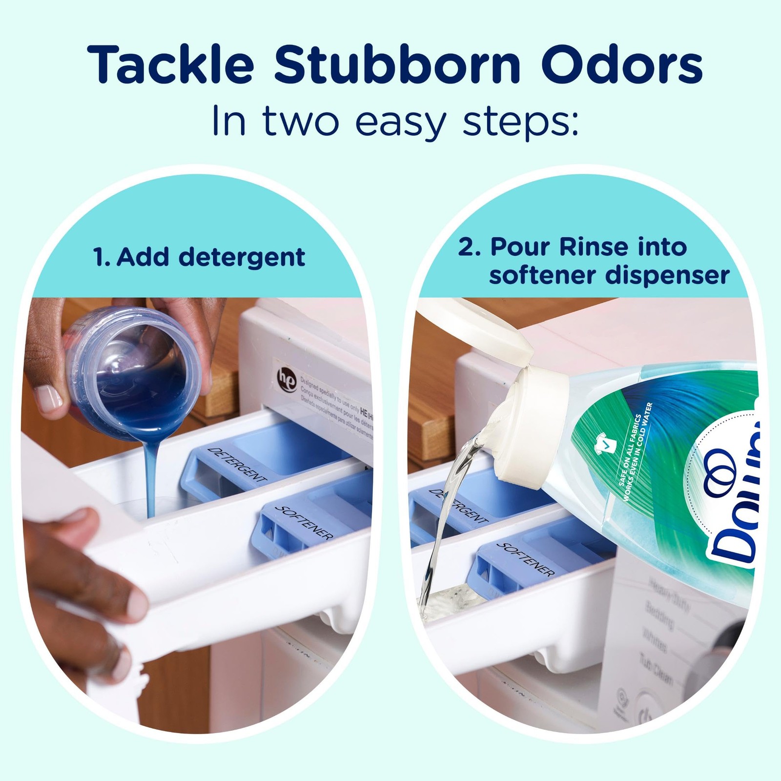 Downy Rinse Laundry Odor Remover, Cool Cotton Scent, 48 48 Fl Oz (Pack of 1)