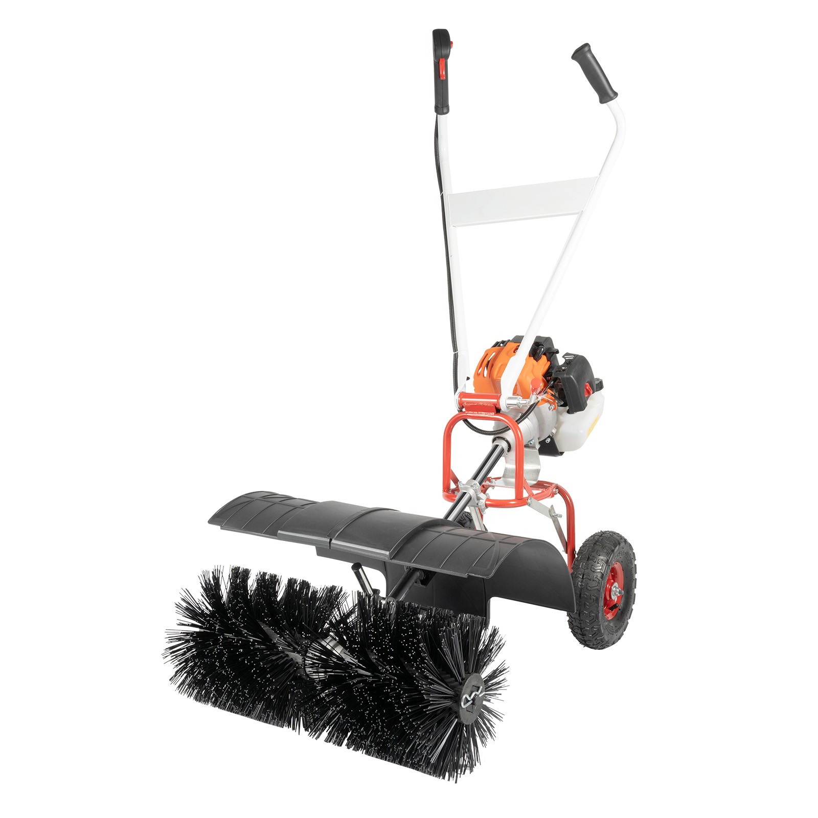 52CC Walk Behind Driveway Power Broom Snow Sweeper Artificial Grass Cleaner
