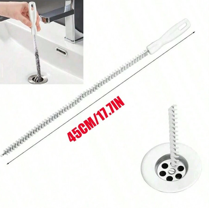 Flexible Pipe Dredging Brush Drain Cleaner for Sink, Hair and Clog Removal
