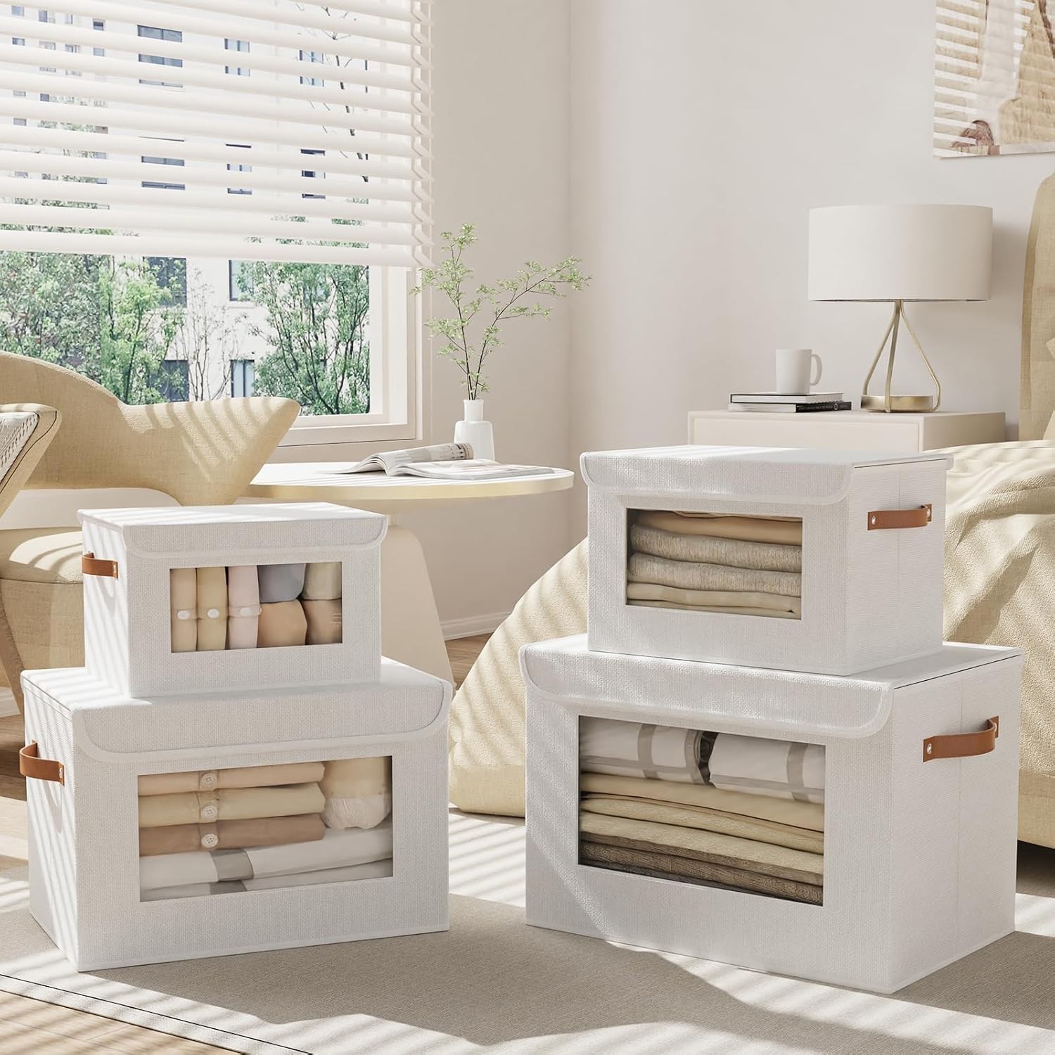 Durable Cotton Storage Basket with Lift-off Lid – Modern Decorative Design