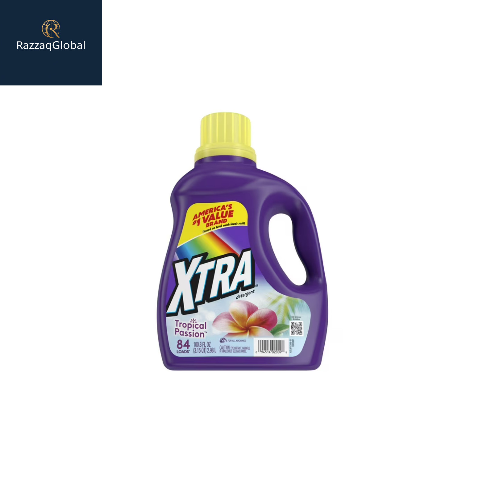 Xtra Tropical Passion, 84 Loads Liquid Laundry Detergent, 100.8 fl oz